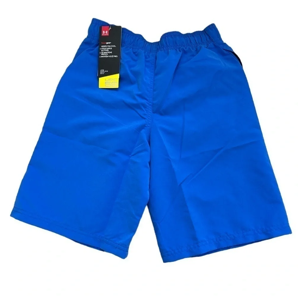 Under Armour Boys Swim Trunks Shorts w/Mesh Brief Elastic Waist w/ Cord UPF 50